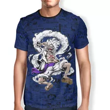 Camisa Infatil Anime One Piece Monkey D.luffy Estampa Full