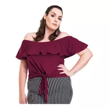 Roupa Feminina Bata Plus Size Cigana De Babado Com Amarração