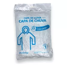 Capa De Chuva Transparente C/capuz S/elástico Punho Prevemax