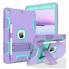 Funda Para iPad De 9th Generacion De Color Purpura / Verde