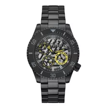 Reloj Guess Gw0488g3 Caballero Color De La Correa Negro/amarillo Color Del Bisel Negro Color Del Fondo Negro