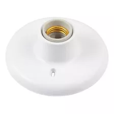 Plafon Plástico Branco Soquete E-27 Porcelana Blister Foxlux