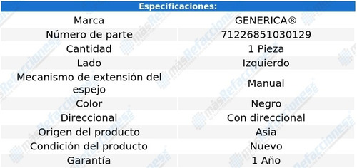 Espejo Izq Man C/direcc Fiat Ducato 06-20 Generica Foto 2