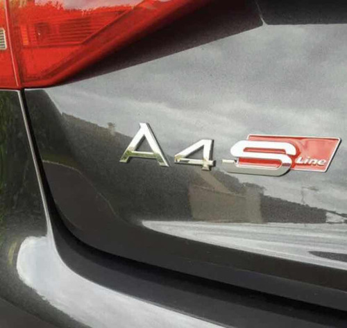 Emblema S Line Audi Rojo Trasero Metlico Foto 4