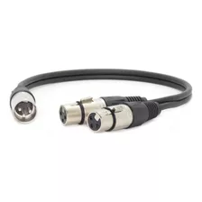 Cable Canon Xlr Macho A Dos Xlr Hembra Desbalanceado 1 Mt