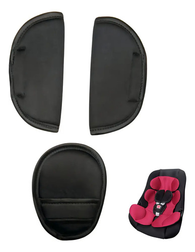 Kit Protetores Dalinex Para Bebê Conforto Cadeirinha Almofadas Preto
