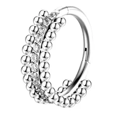 Piercing Argola Clicker Titânio Astm F136 3 Segmento 8mm Zc