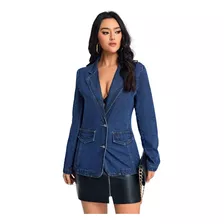 Jaqueta Blaser Jeans Feminino