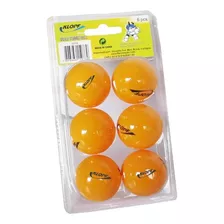 Bola De Ping Pong Klopf 6 Unidades 5076 Cor Laranja