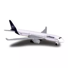 Miniatura Avião Lufthansa Airbus A350-900 10cm Majorette