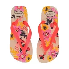 Ojotas Havaianas Kids Flores Beige Abc Dep