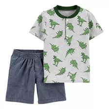 Conjunto Carters Menino Dinossauro - Original - Tm 9 Meses