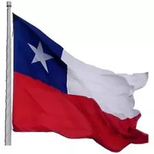 Bandera De Chile 100x150 Estrella Bordada Premium / Jp Ideas