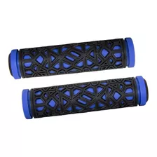 Manopla Punho De Bicicleta Mtb Borracha Vazada Cores Gts Cor Azul