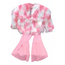 Conjunto Infantil Look Menina Casaco Calça Pink Rosa Tm 2