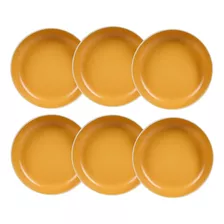 Set X 6 Ensaladera Bowl Porcelana Filo Envejecido 19 Cm