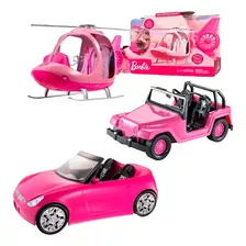 Barbie Helicoptero + Auto + Jeep Original Para Tus Muñecas!