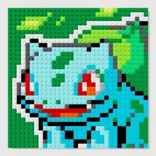 Bulbasaur Puzzle 2d - 25.5 X 25.5cm - Pix Brix | Blaster