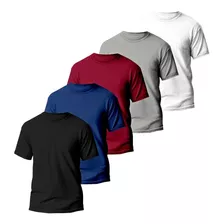Kit 6 Camisetas Básicas Masculina Dry Fit Lisa Tradicional 