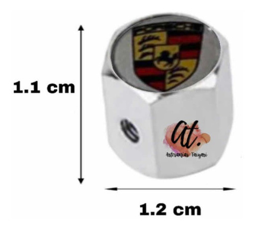 Tapones Antirrobo Vlvula Rin Porsche + Capuchones Cromados Foto 2