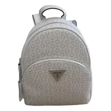 Mochila Backpack Guess Color Blanco Diseño De La Tela Liso