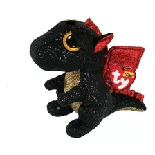 Ty Beanie Boos - Dragão Preto E Vermelho - 15 Cm 