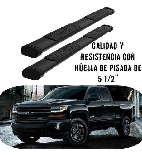 Estribos Chevrolet Silverado 2014 - 2018 Cabina Y Media Foto 2