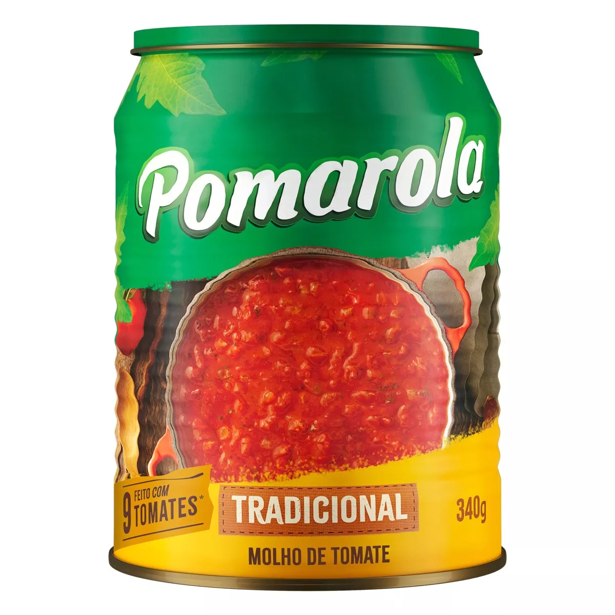 Molho De Tomate Tradicional Pomarola Sem Glúten Em Lata 340 G