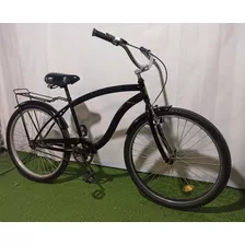 Bicicleta Paseo Urbana Playera Rodado 26 Negra Contrapedal 