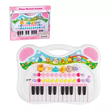 Brinquedo Piano Musical Animal Rosa Sons Educativo - Braskit