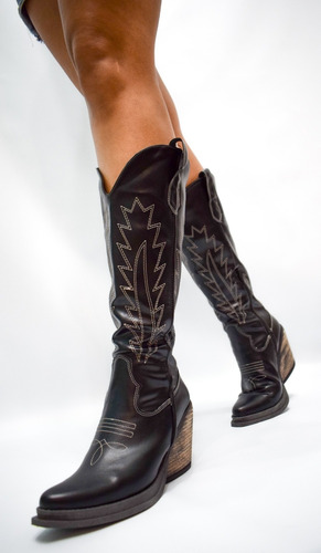 Botas Texanas Mujer Con Costuras – Avellaneda Online