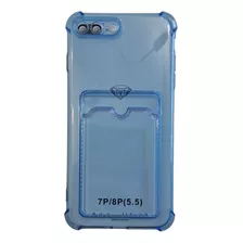 Case Alto Impacto Tarjetero Para iPhone 7 Plus Y 8 Plus