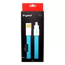 Cable Fujitel Usb A Micro Usb 24cm Plano Imantado Azul Fx