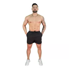 Short Gym Deportivo Fit Liso Ligero Entrenamiento 