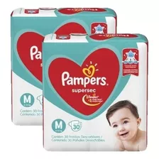 Kit 2 Pacotes Fraldas Pampers Descartável Infantil Atacado