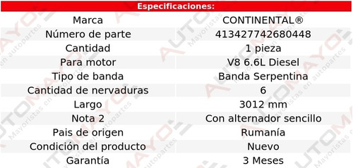 Banda Acc 3012 Mm Silverado 3500hd V8 6.6l Diesel 02-13 Foto 4