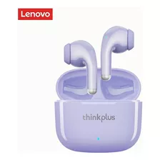 Lenovo Lp40 Pro Auriculares Inalámbricos Tws Con Bluetooth Color Violeta Color De La Luz Verde Lima