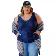 Roupa De Frio Feminina Conjunto Plus Size Cardigan/blusa