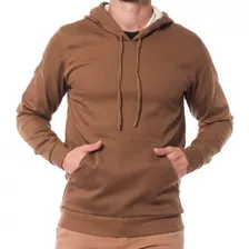 Blusa De Frio Capuz E Bolso Canguru Jaqueta Masculina Sarja 