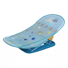 Cadeira Banheira Infantil Bebê Banho Menino Dobrável Azul