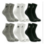 Kit 6 Pares Meia Algodão Cano Médio Alto Unissex Polo Fit Sortido 34-38