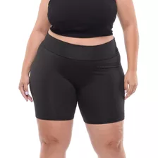 Short Legging Plus Size Meia Coxa Suplex Feminino