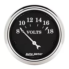 1791 Old Tyme Black Voltmeter Gauge,2.3125 In.