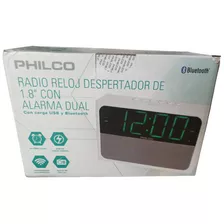 Rádio Relógio Philco Fm Bluetooth Dual Alarme 