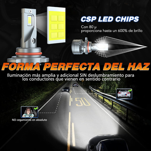 14000lm Faros Led Luz Alta Y Baja Para Fiat 500 2012-2019 Foto 5