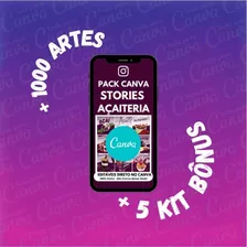 Artes Pra Canva - Stories Açaiteria Delícia +bônus+1000artes