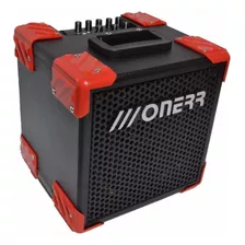 Caixa Amplificada Onerr Block30 Para Voz E Violão Cor Preto Com Vermelho 110v/220v