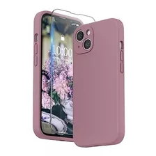 Funda Silicona Para iPhone 13 Protección Cam + Protector Pan