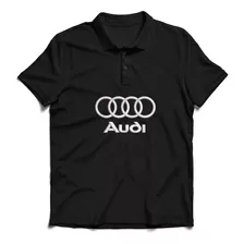 Remera Polo Chomba Moda Masculina Bordada Logo Audi Grande