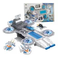 Brinquedo Nave Espacial Espaçonave Vingadores Shield Avião Cor Azul